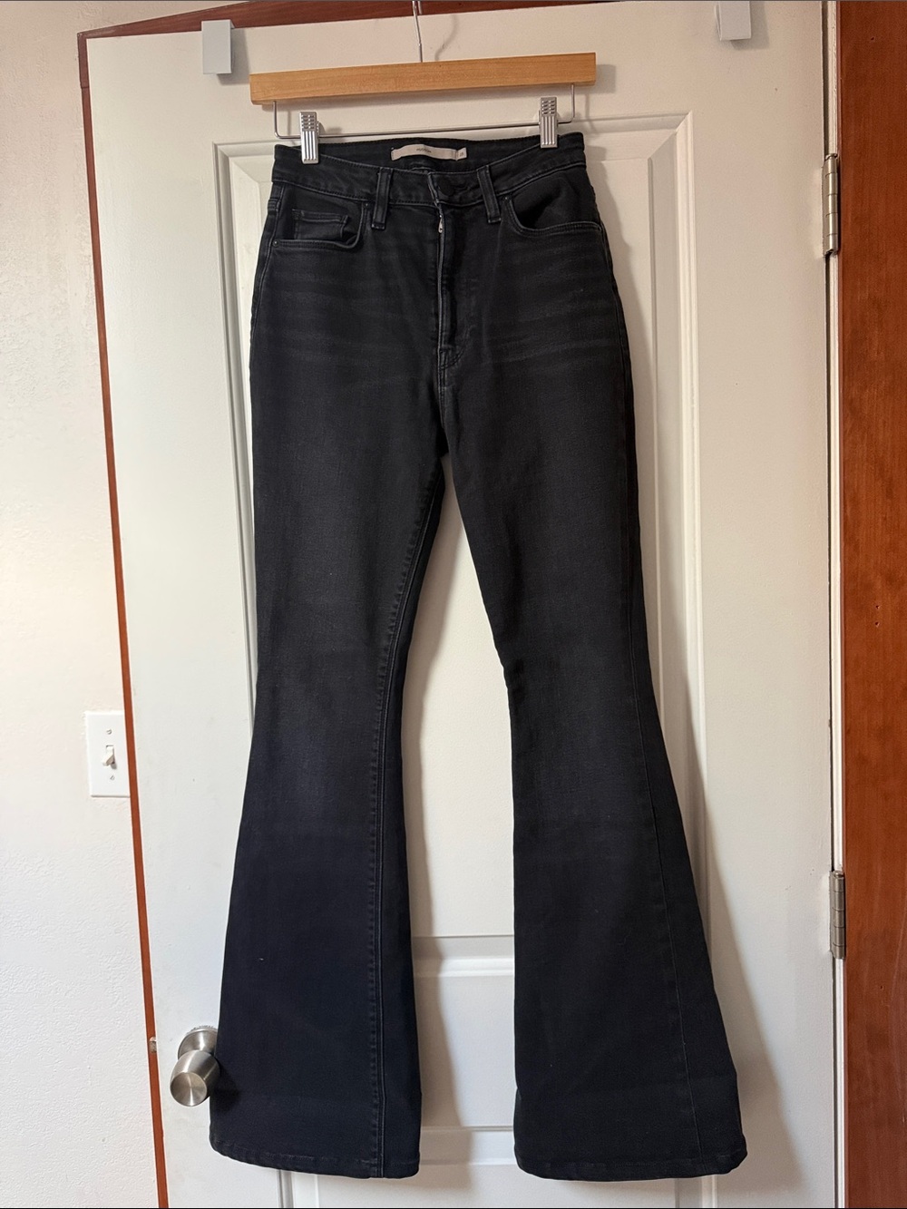 Hudson Jeans Black High-Rise Flare Jeans